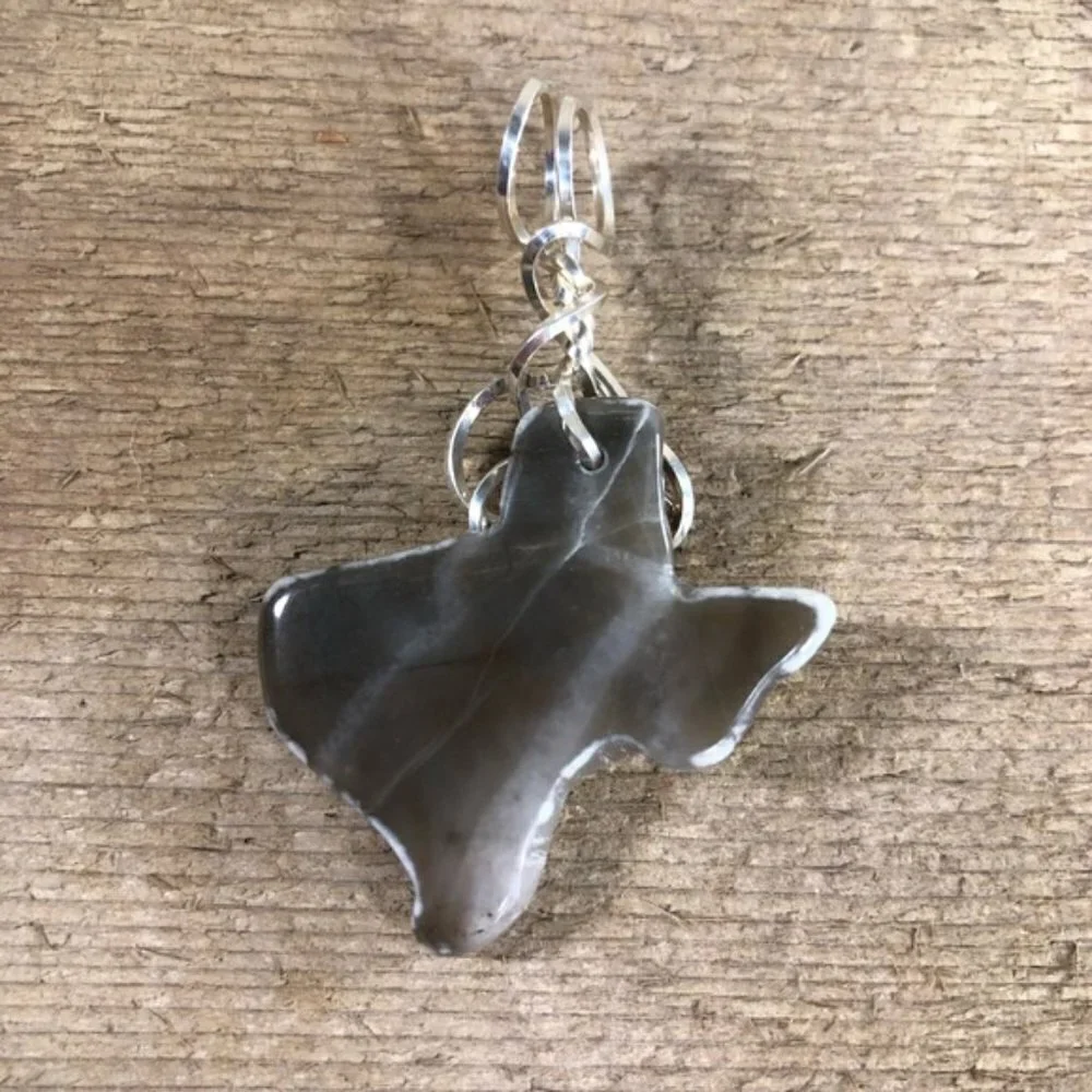 Texas Agate Wire Wrapped Necklace Pendant